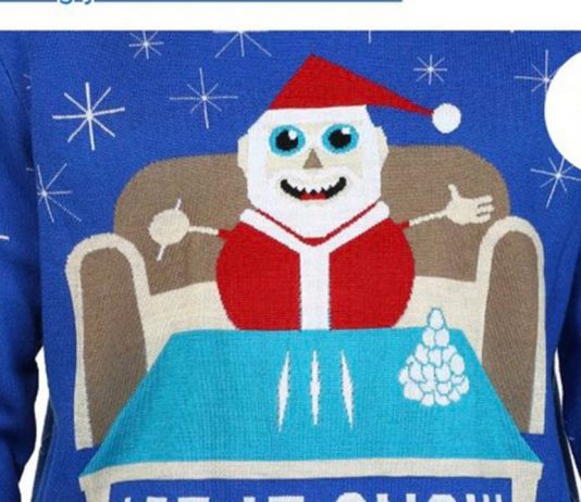 Walmart Apologizes For Sweater Featuring Santa Snorting Cocaine santa shorting cocaine walmart